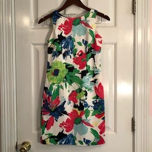 Ann Taylor Floral Fitted Dress Size 00P